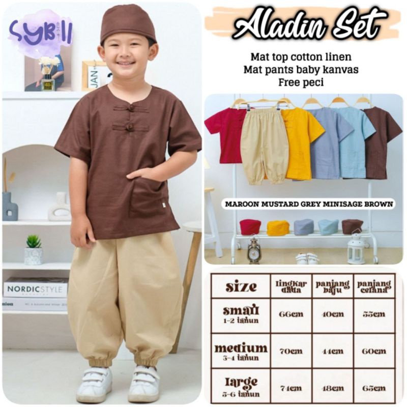 ALADIN SET SETELAN ANAK KOKO LINEN SYBIL