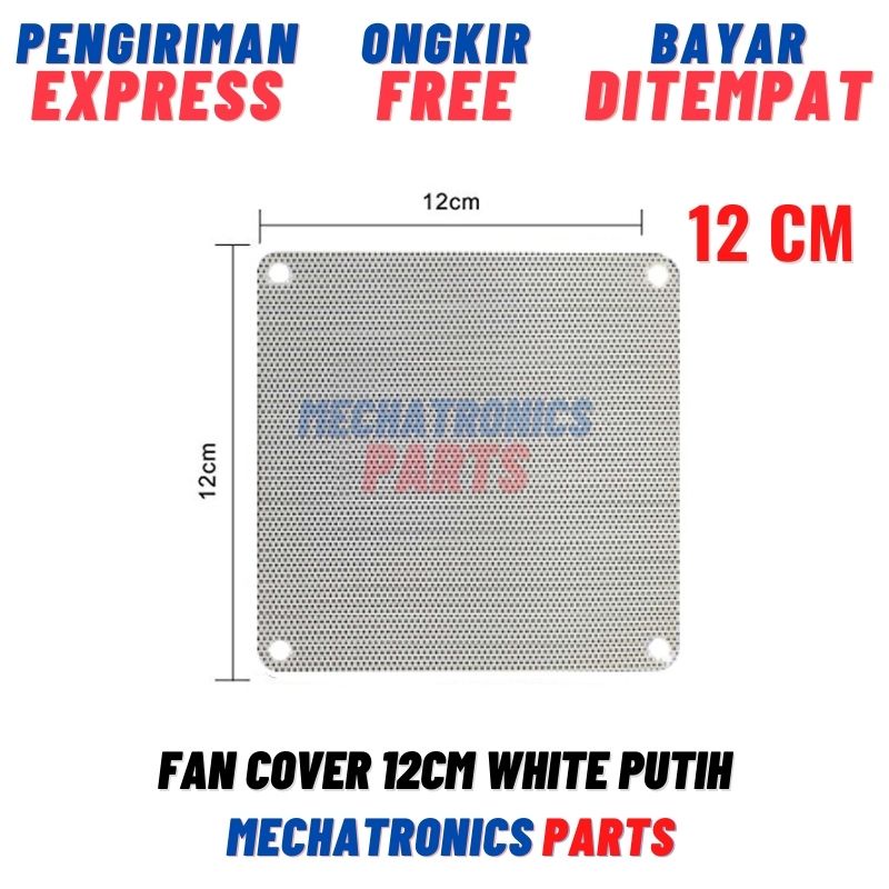 Fan Cover White Putih Dust Filter Kipas Anti Debu PC Casing Komputer