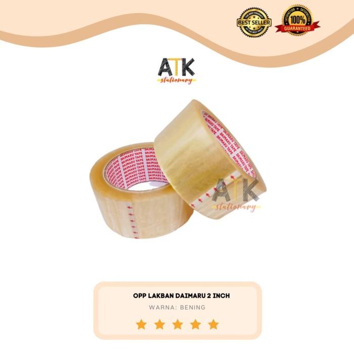 

L Lakban Bening Coklat Daimaru 90 Yard 2 Inch 1 slope isi 6 atk