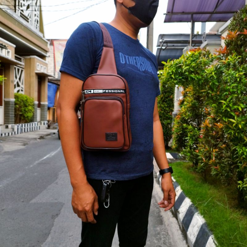 WAISTBAG Pria Original DM BIG | Tas Selempang Pria Kulit Sintetis Premium