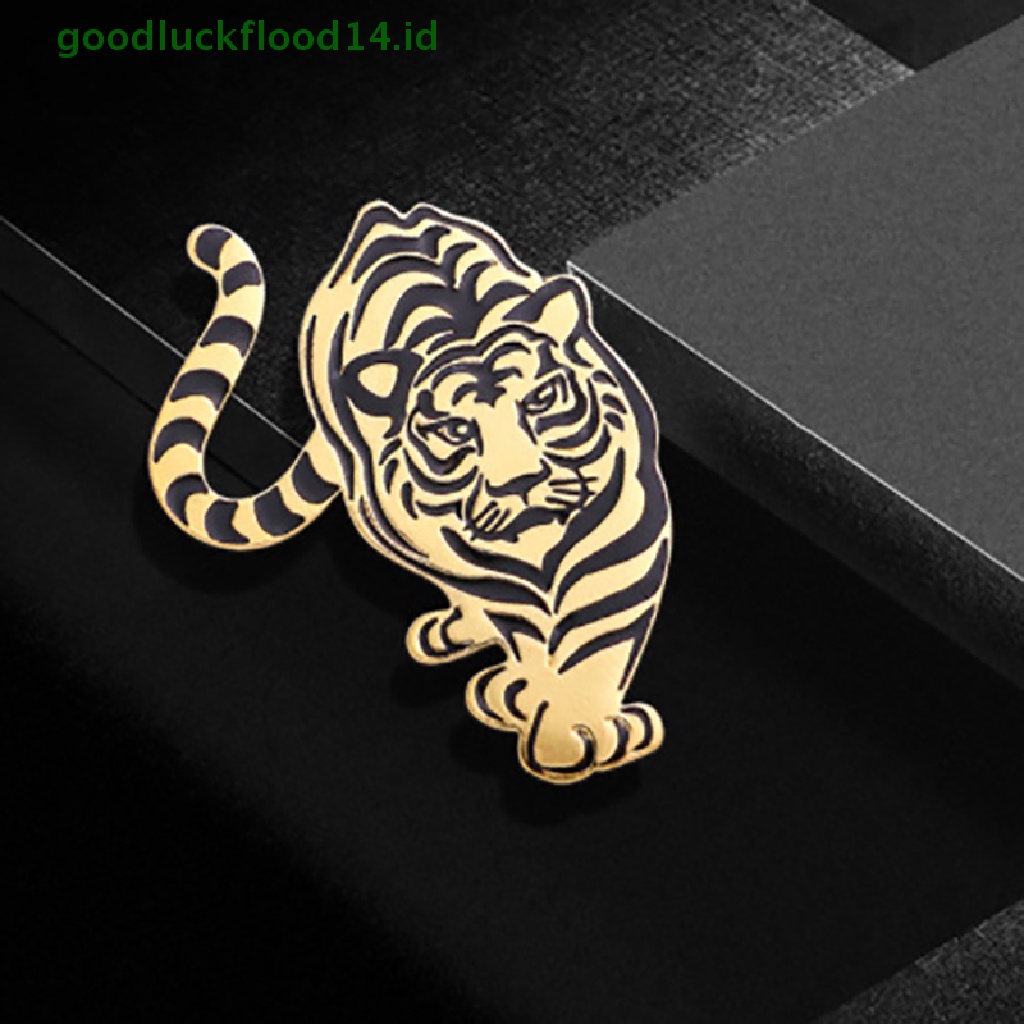[GOOGFOUR] Kemeja Pria Enamel Broche Macan Hidup Bros Pin Zodiak Lucu Hewan Bros [TOP]