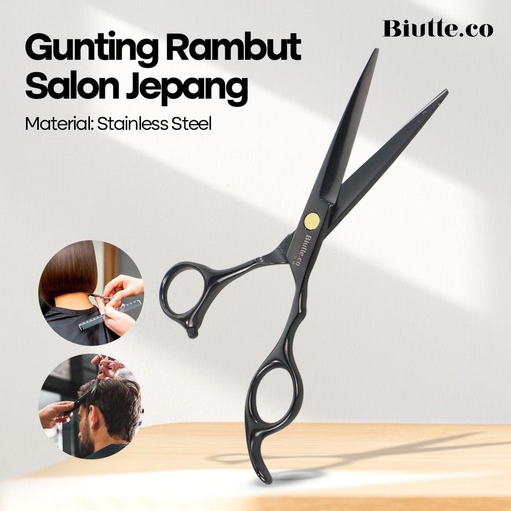 Biutte.co Gunting Rambut Salon Jepang - CL-60 - Black OMHZBMBK