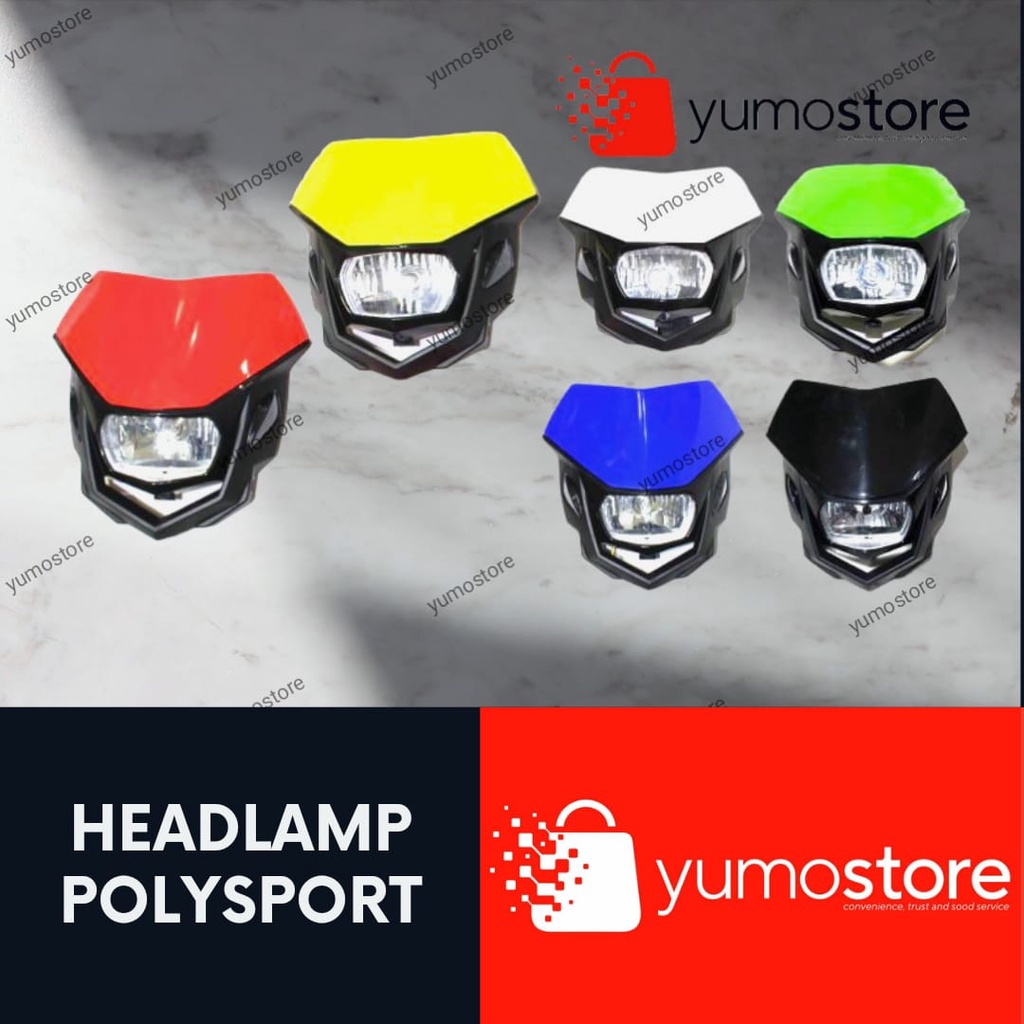 HEADLAMP HEAD LAMP TOTOK BATOK LAMPU DEPAN TRAIL POLYSPORT