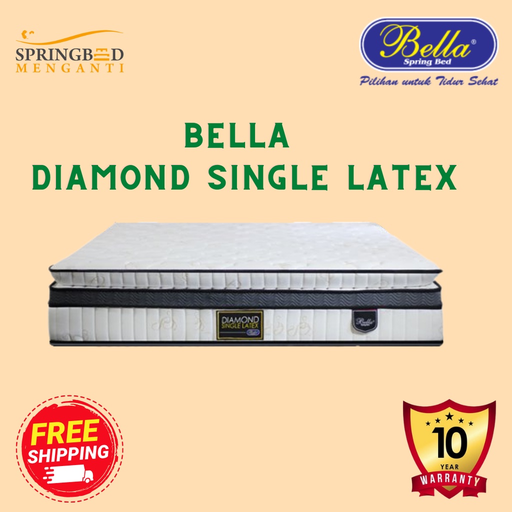 [PROMO] BELLA DIAMOND SINGLE LATEX SPRINGBED LATEX TERMURAH BERKUALITAS - KASUR SAJA