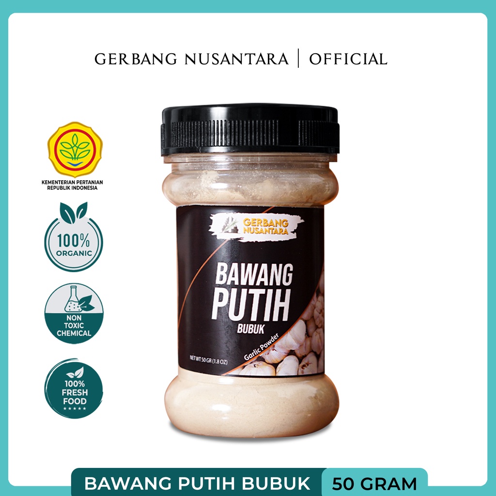 BUMBU DAPUR BAWANG PUTIH BUBUK- REMPAH GERBANG NUSANTARA- BUBUK GARLIC POWDER 50gr