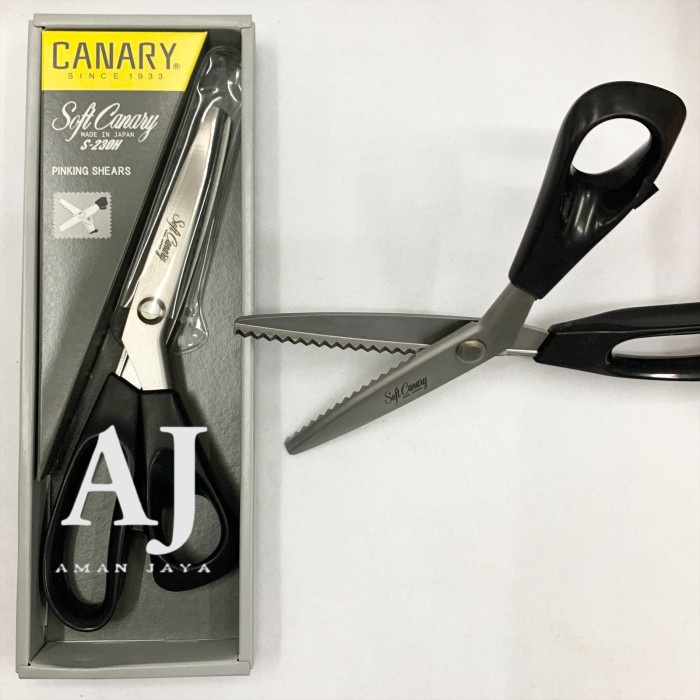 

Mew Gunting Kain Soft Canary 9 Inch Gerigi Zig Zag / Pinking Shears Jepang