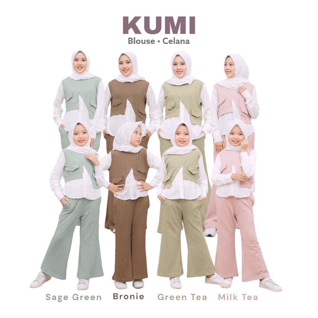 Kumi by Oribelle kids/Setelan Muslim Anak Perempuan/Setelan anak tanggung/Setelan muslim remaja /Set