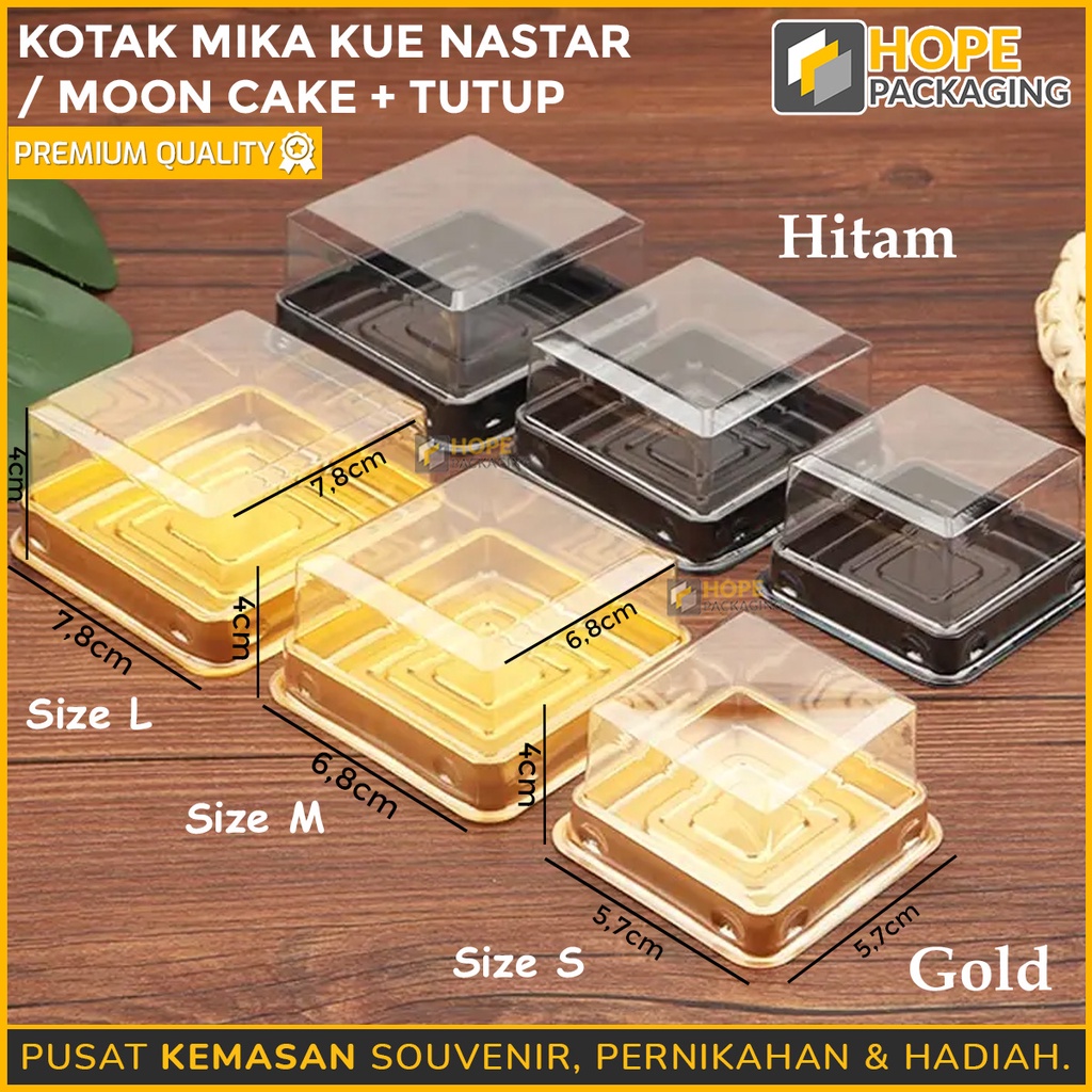 [ISI 20PCS] Kotak Full Mika Plus tutup Size : S / Box mika plastik bening kue / tatakan mika kue