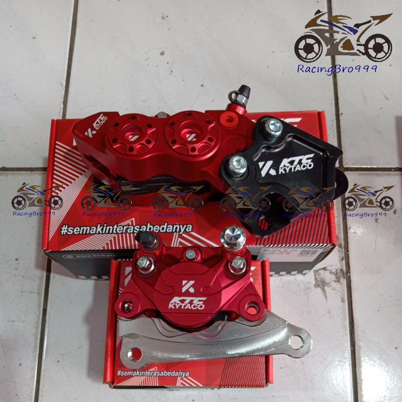 kaliper nmax old set ktc kytaco 4p besar motif n kn07 2p besar grey  BlacK gold red asli ktc kytaco
