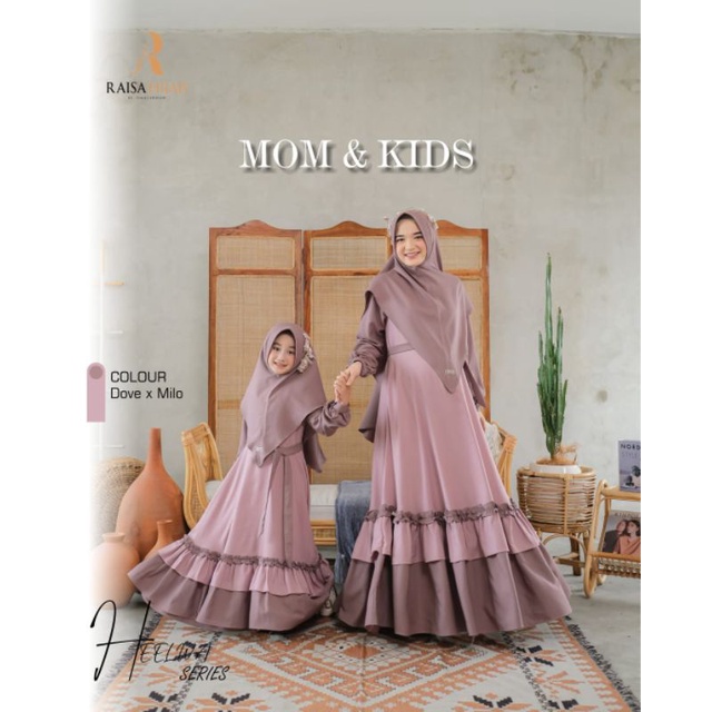 PELUNASAN COUPLE HEELWA SERIES MOM & KIDS BY RAISA HIJAB ORIGINAL