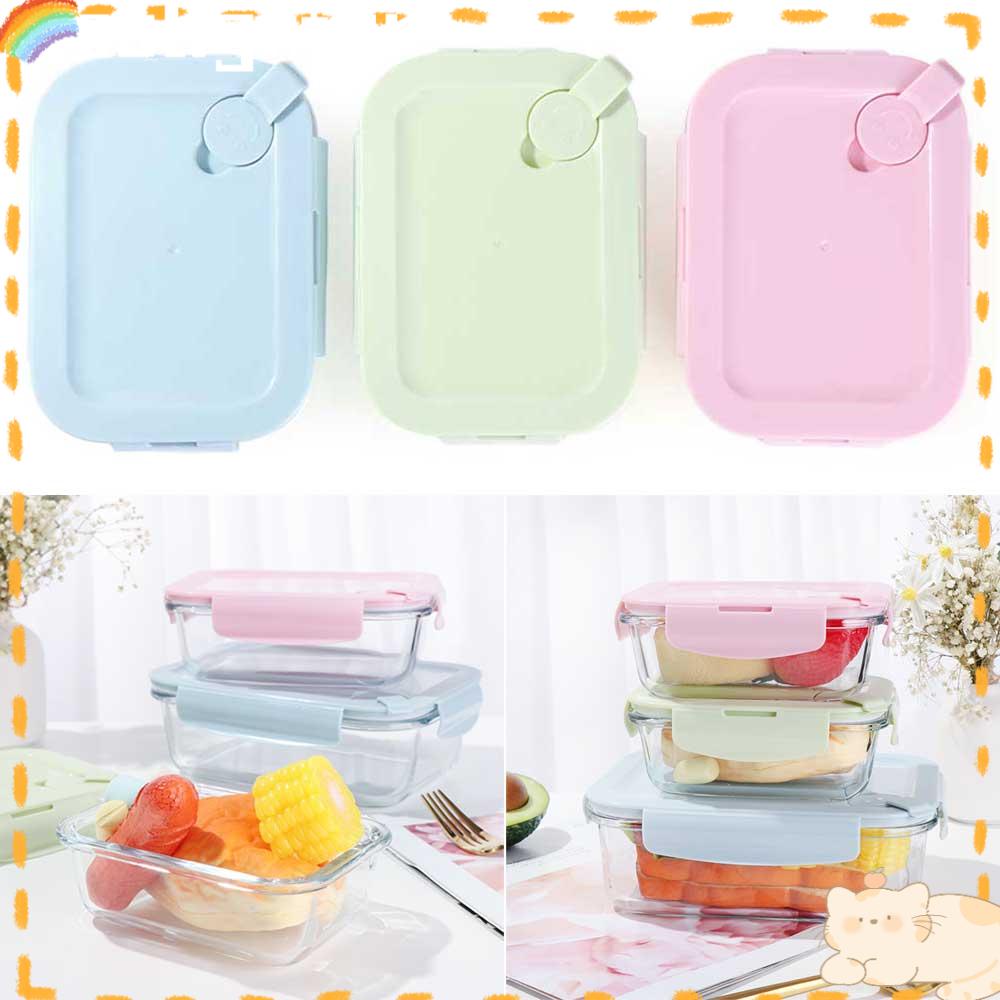 Solighter Wadah Penyimpanan Makanan 410/700/1040ml Extra Large Freezer Dishwasher Glass Lunch Box