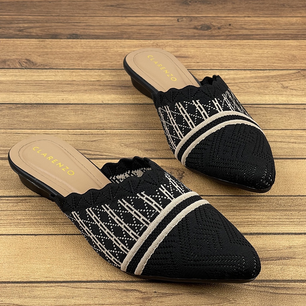 Sandal Wanita Slip On Mules Rajut AW01 ~ Clarenzo