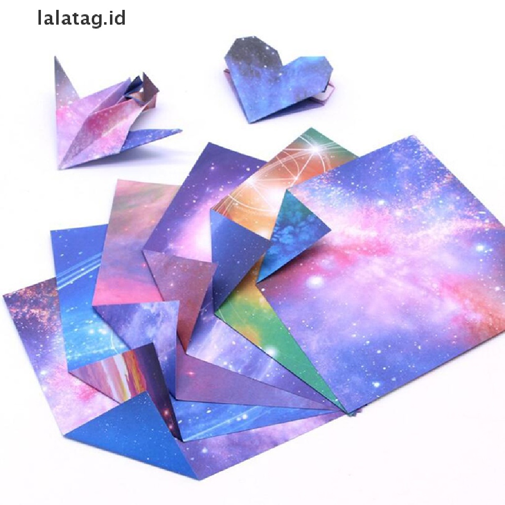 [lalatag] 60/65pcs Kertas Origami Bunga Bintang Luar Angkasa Lipat Dua Sisi DIY Papers Craft [ID]