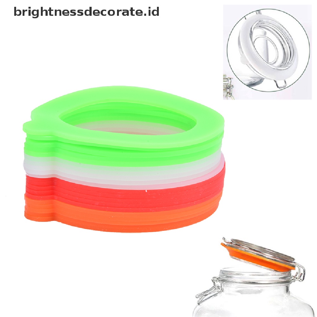 [Birth] 5pcs Gasket Toples Silikon Food Storege Jars Pengganti Kedap Udara Anti Bocor [ID]