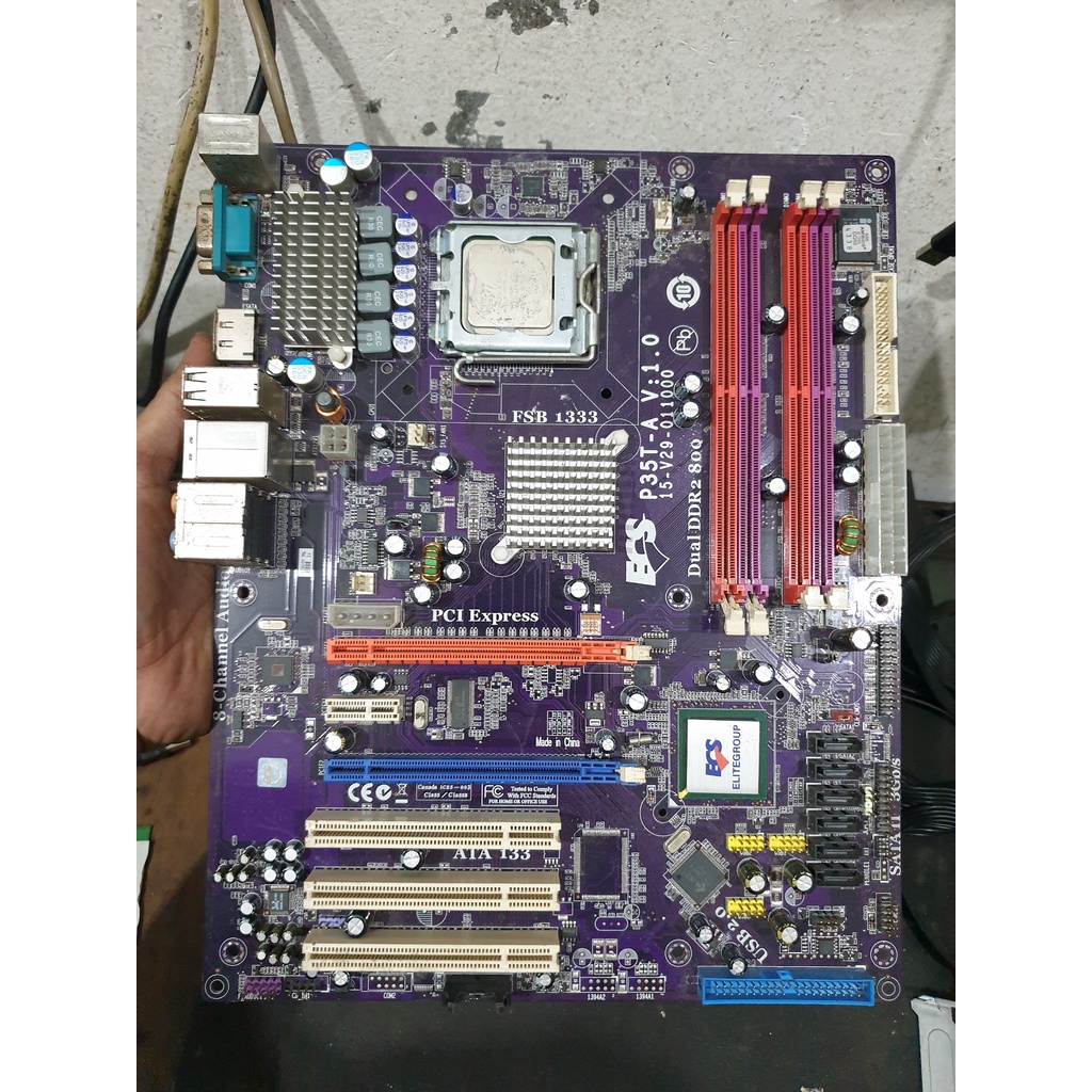 MOBO MOTHERBOARD S775 ECS P35T-A WITH PROC CORE 2 QUAD Q6700