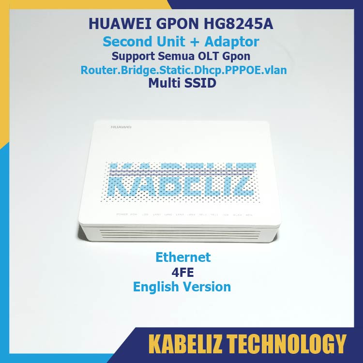 ONU GPON HUAWEI HG8245A MODEM ONT ROUTER ACCESS POINT RT RW NET ONU MURAH SUPPORT ALL OLT GPON