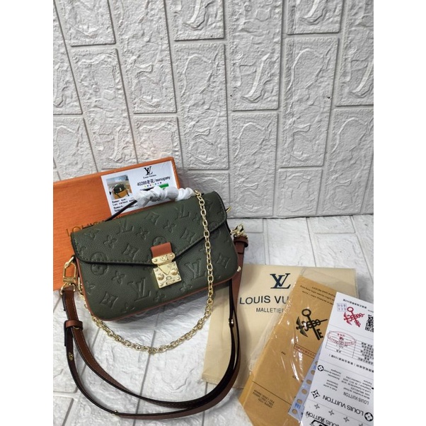 tas fashion  with lookmefist bag LV metis mini 2tali slingbag dan shoulder bag free box