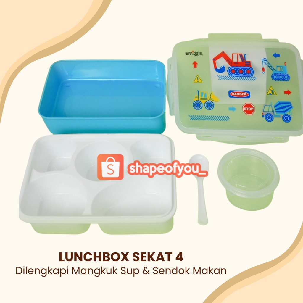 Lunch Box Set Smiggle Mangkok Sup Premium Original 1000ml