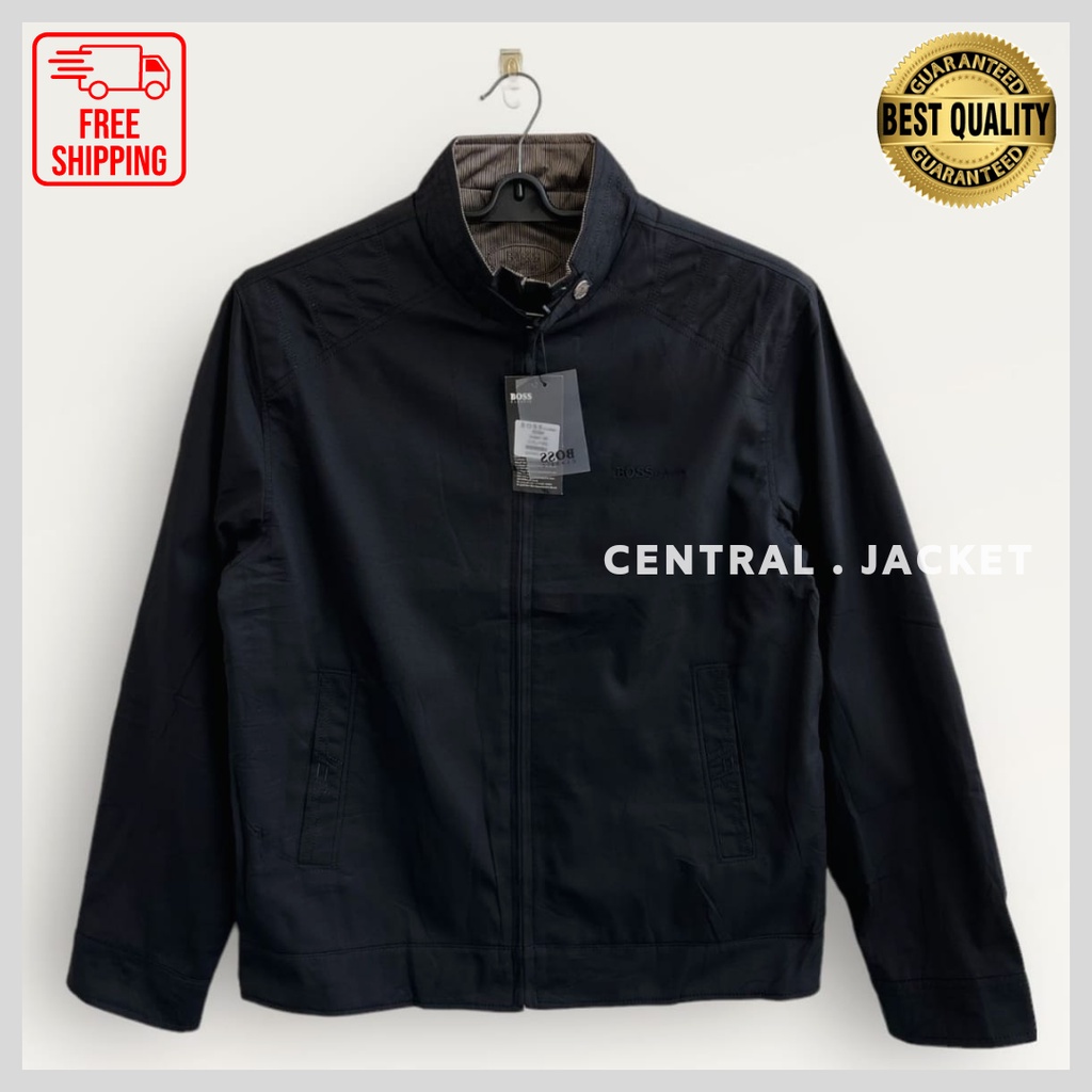 JAKET EBOSS CLASSIC IMPORT PRIA BOLAK BALIK - JAKET ORIGINAL - JAKET PRIA FORMAL KERAH SHANGHAI