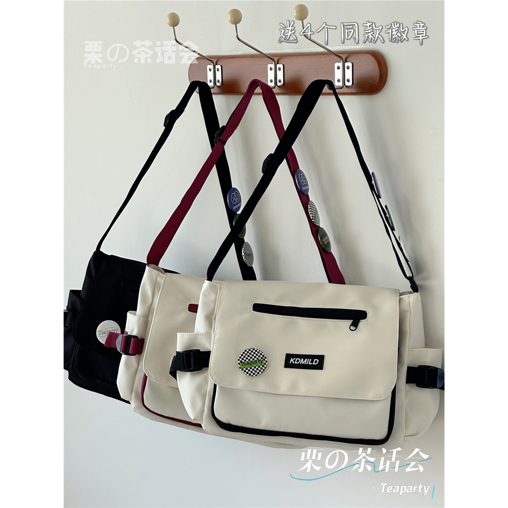 ♤๑Sera Japanese simple all-match Messenger bag female student commuting to class large-capacity shoulder bag postman bag male