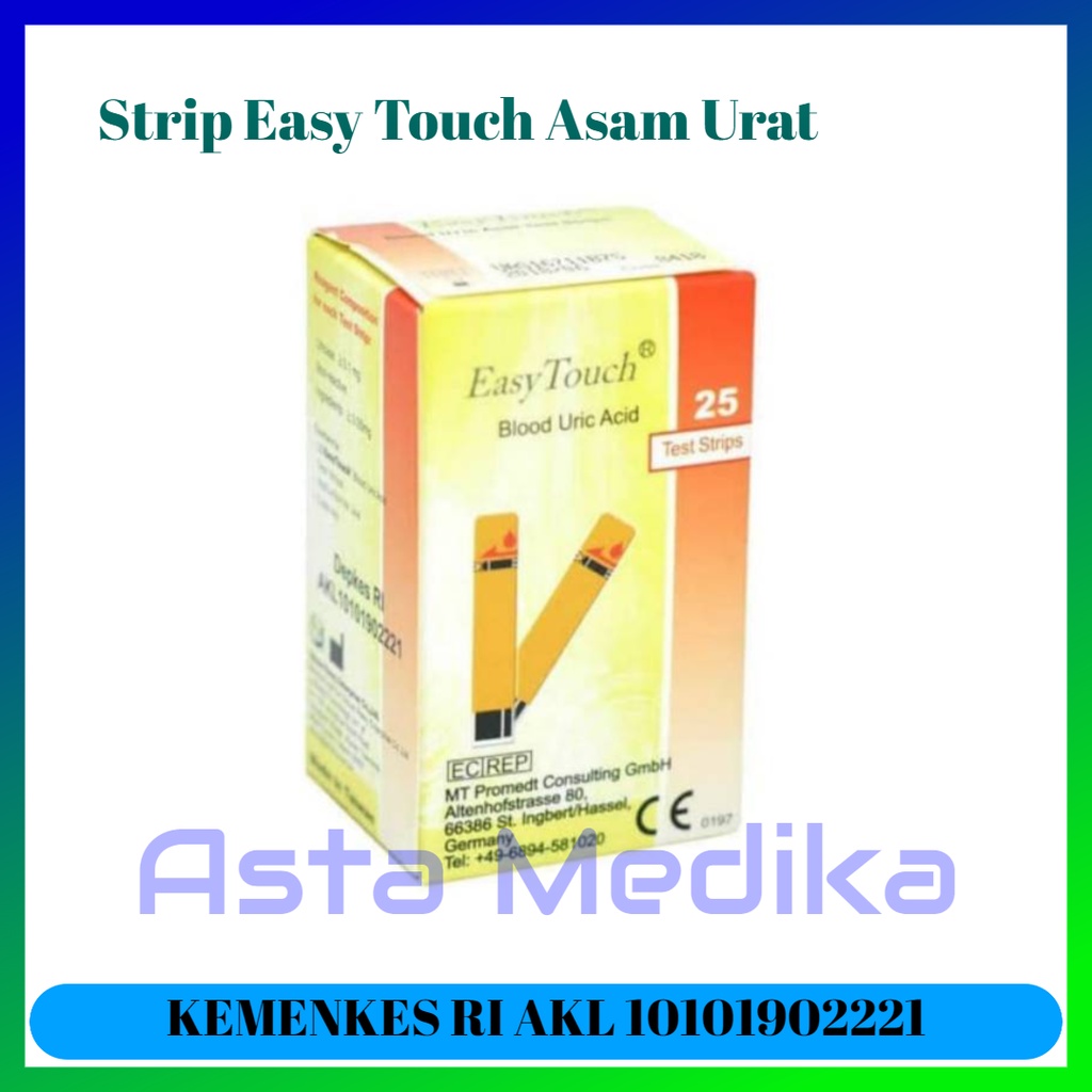 Easy Touch Strip Uric Acid  Alat Test Strip Asam Urat EasyTouch Alat Tes Asam Urat Refil Strip Asam Urat EasyTouch