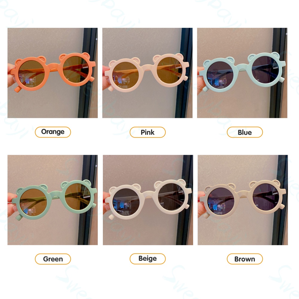 SweetyBayi Kacamata anak bentuk telinga beruang Kacamata hitam anak import kids sunglasses