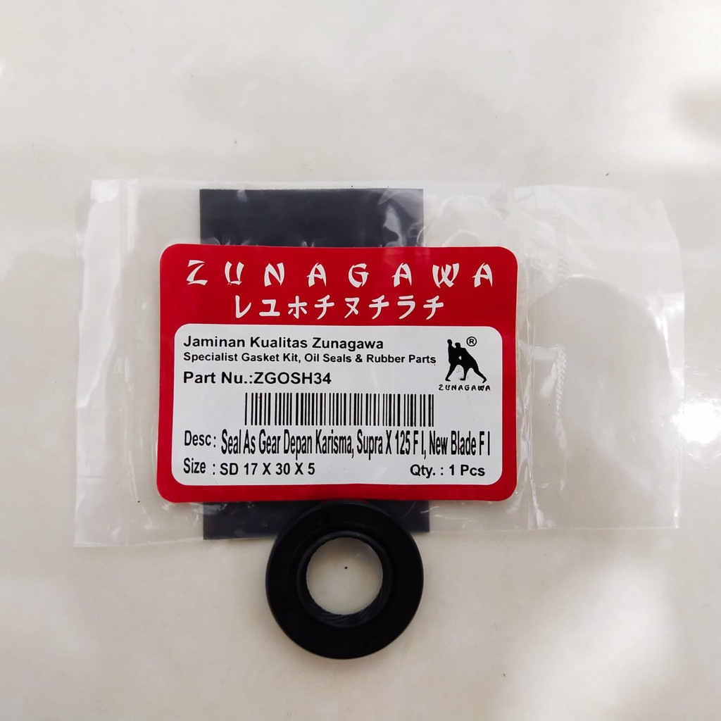 seal as gear depan karisma/Supra x125 f/new Blade fi Merek Zunagawa