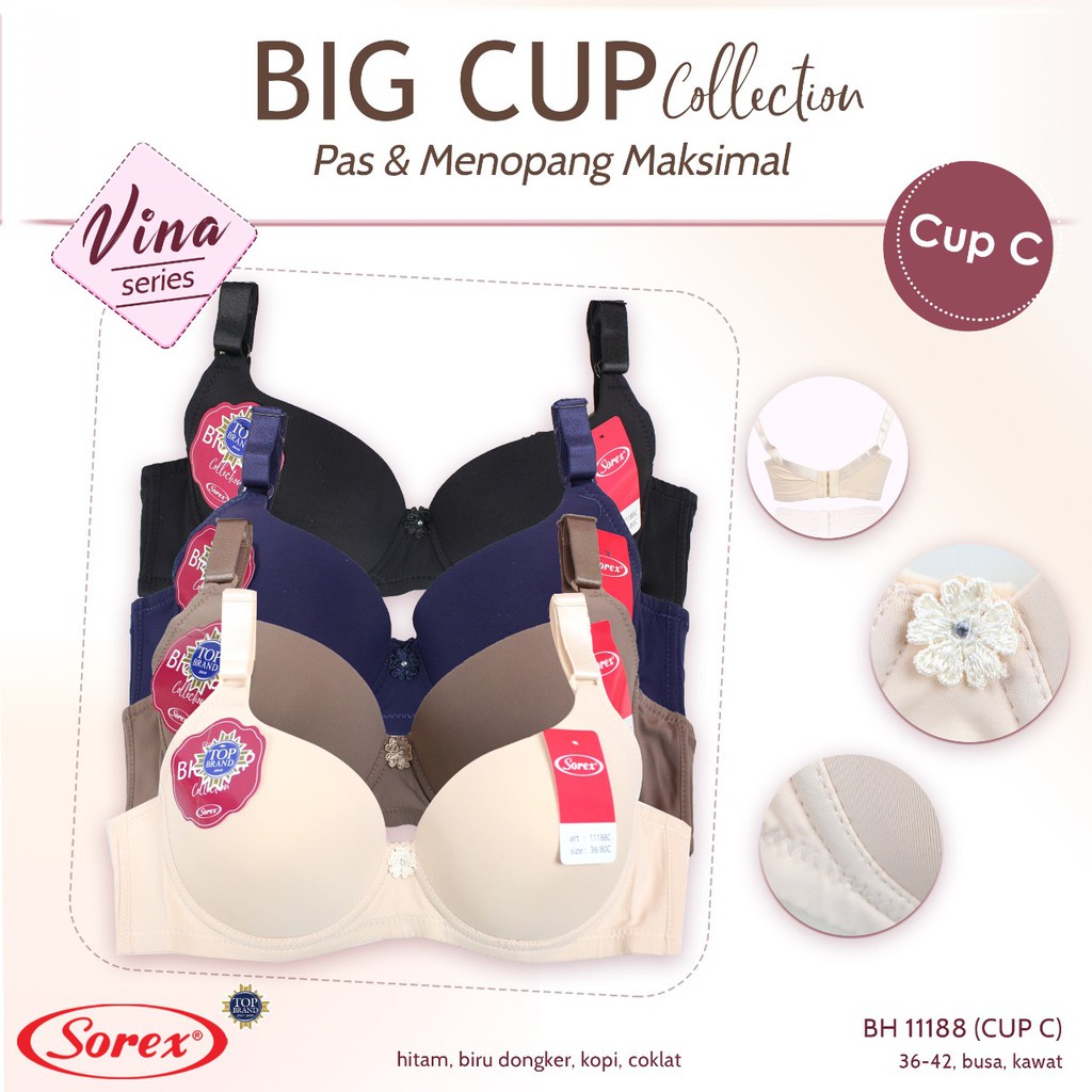 SOREX BH Bra 33481 Kawat Busa  / BH Sorex 36-42 Super Soft