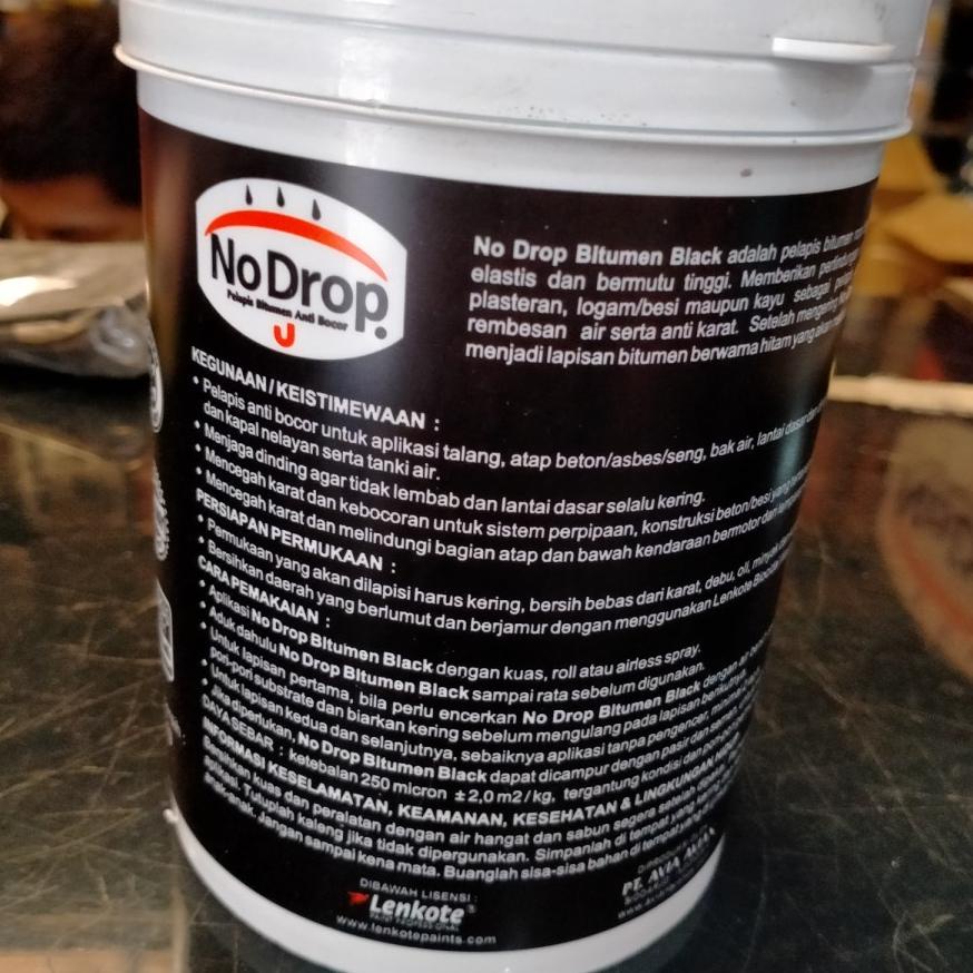 New - CAT PELAPIS ANTI BOCOR NO DROP BITUMEN BLACK 1KG / NODROP 1KG BITUMEN BLACK / NO DROP BITUMEN 