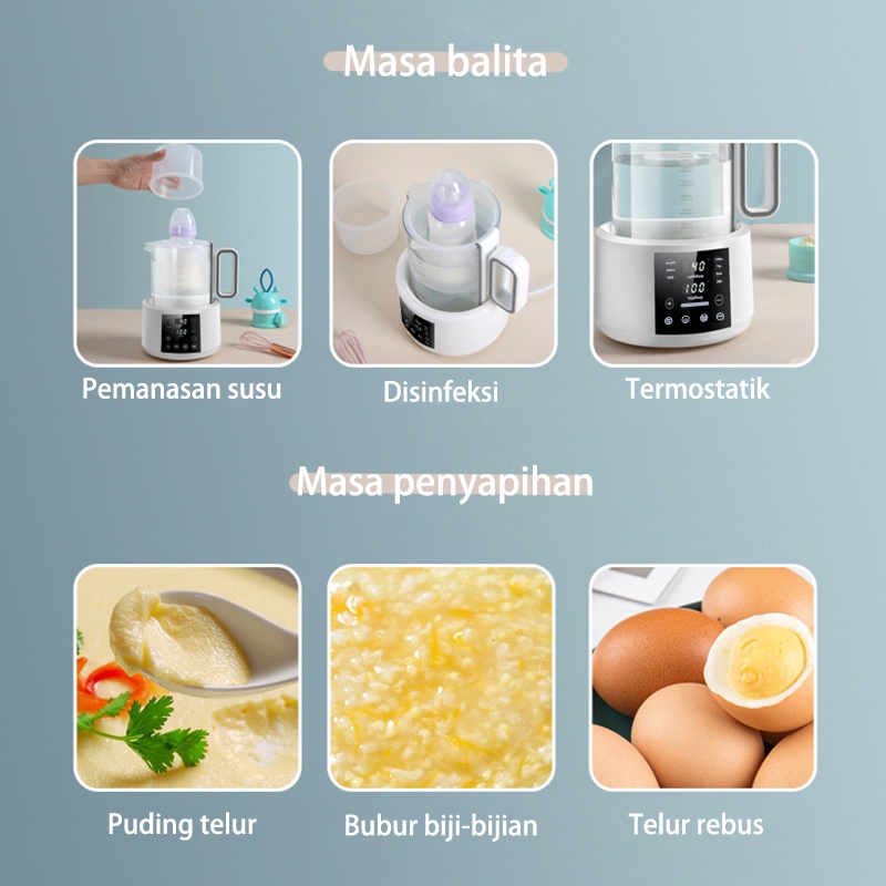 Smart Kettle/ Teko Listrik/BABY SAFE FORMULA MILK MACHINE/ Penghangat Air/Penghangat Botol Bayi/ Dispenser Formula Bayi/ Penghangat Air untuk Susu Bayi/ Baby Formula Kettle Electric 1.5L Penghangat Instan dengan Cahaya Malam