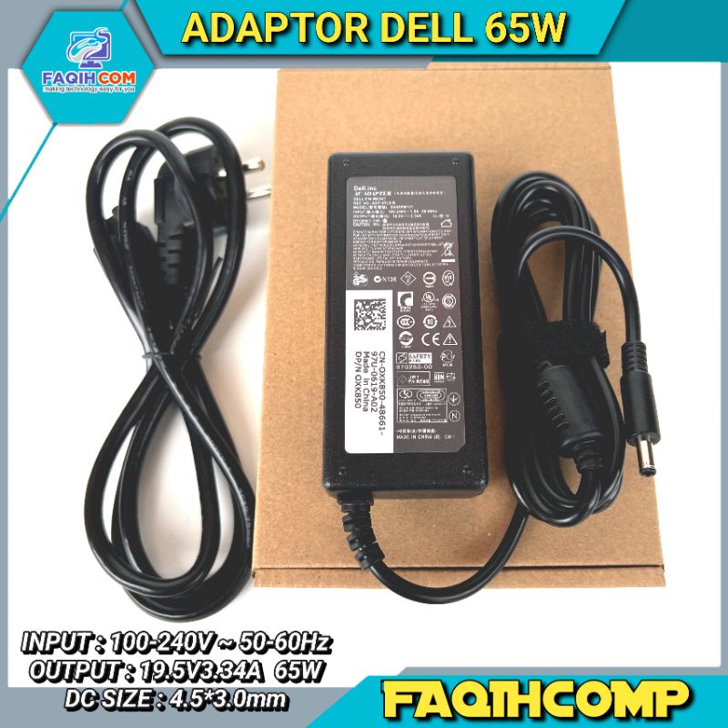 Adaptor Charger Dell Latitude 14 3400 3410 3490 15 3500 3510 3590 65W