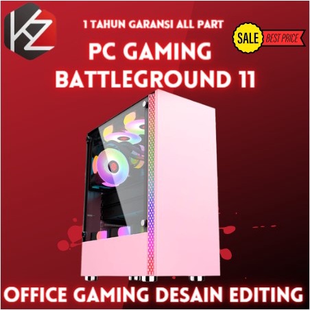 PC Gaming Fullset AMD Ryzen 5 5600G SSD M2 128GB lengkap LED 24 inc Keyboard Mouse GAMING