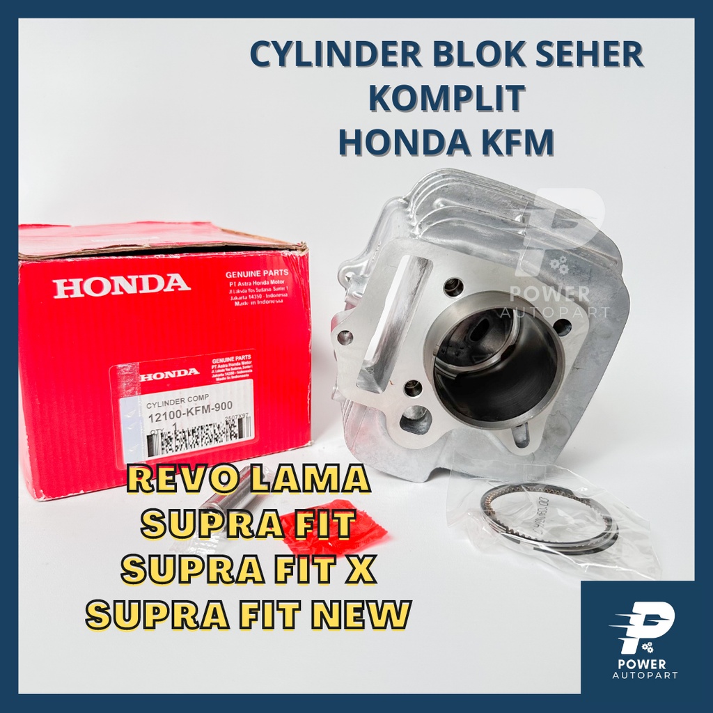 CYLINDER BLOK SEHER + PISTON KIT SET KOMPLIT HONDA REVO LAMA, SUPRA FIT, SUPRA NEW, SUPRA FIT X KUAL