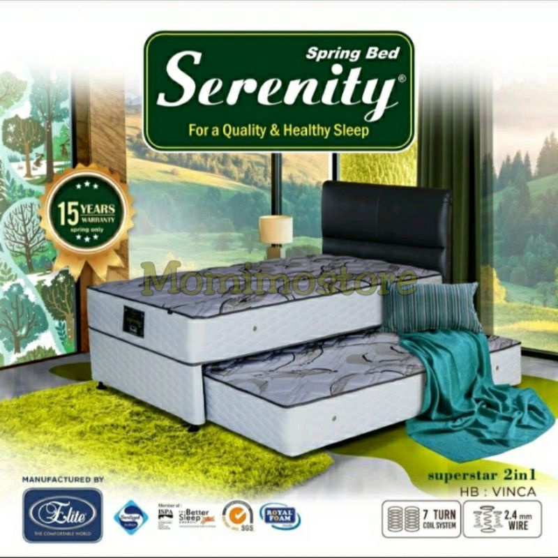 KASUR MATRAS SPRING BED ELITE SERENITY 2 IN 1 SUPERSTAR