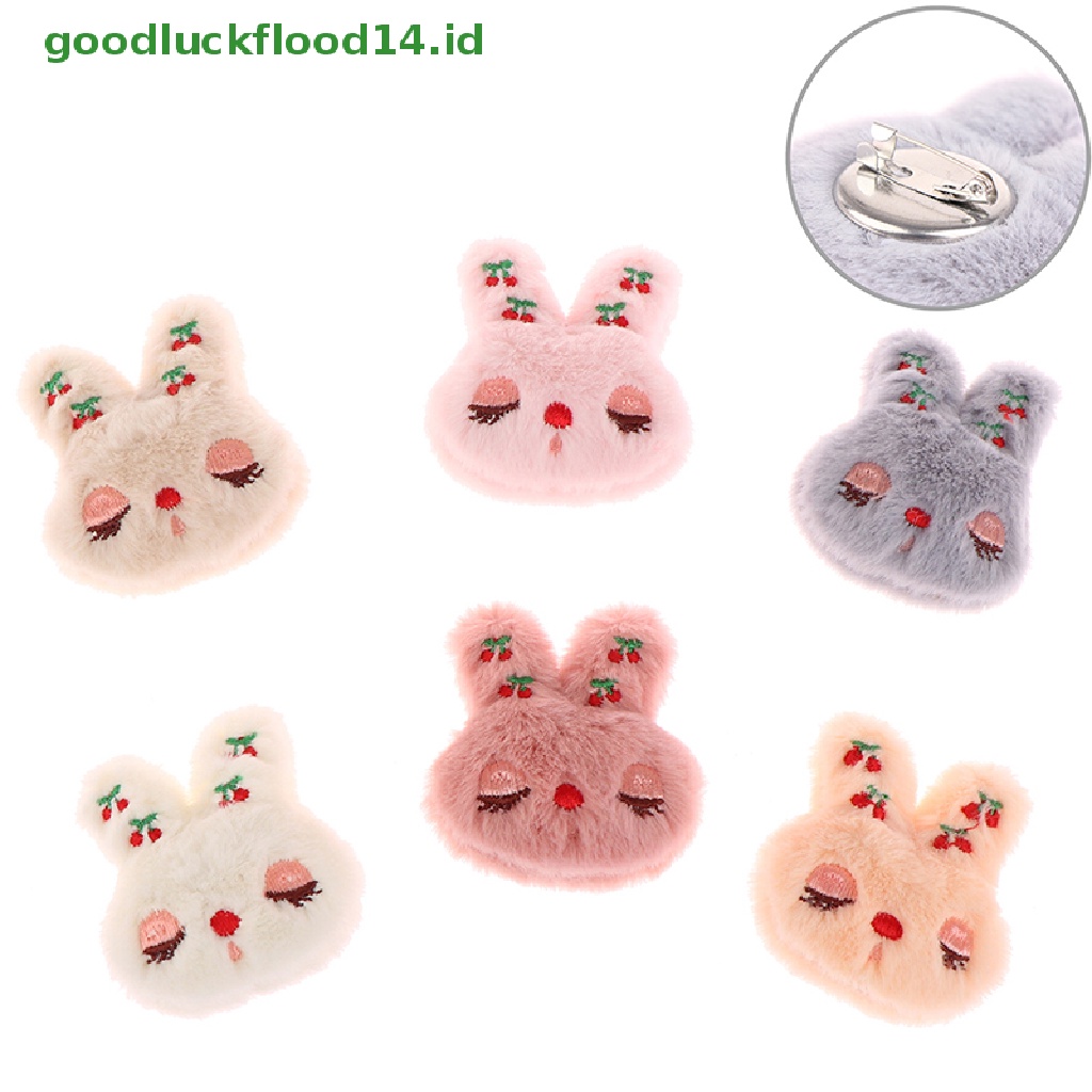 [GOOGFOUR] 5pcs Squing Rabbit Plush Patch Bros Tas Mantel Sweater Syal Lencana Pin Dekorasi [TOP]