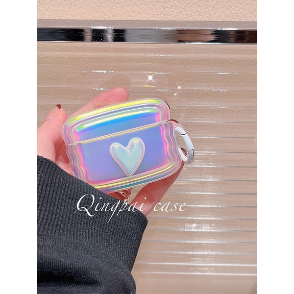 Hologram Heart Softcase for Airpods 1 2 Pro 3 Case Airpods Inpods TWS Lucu