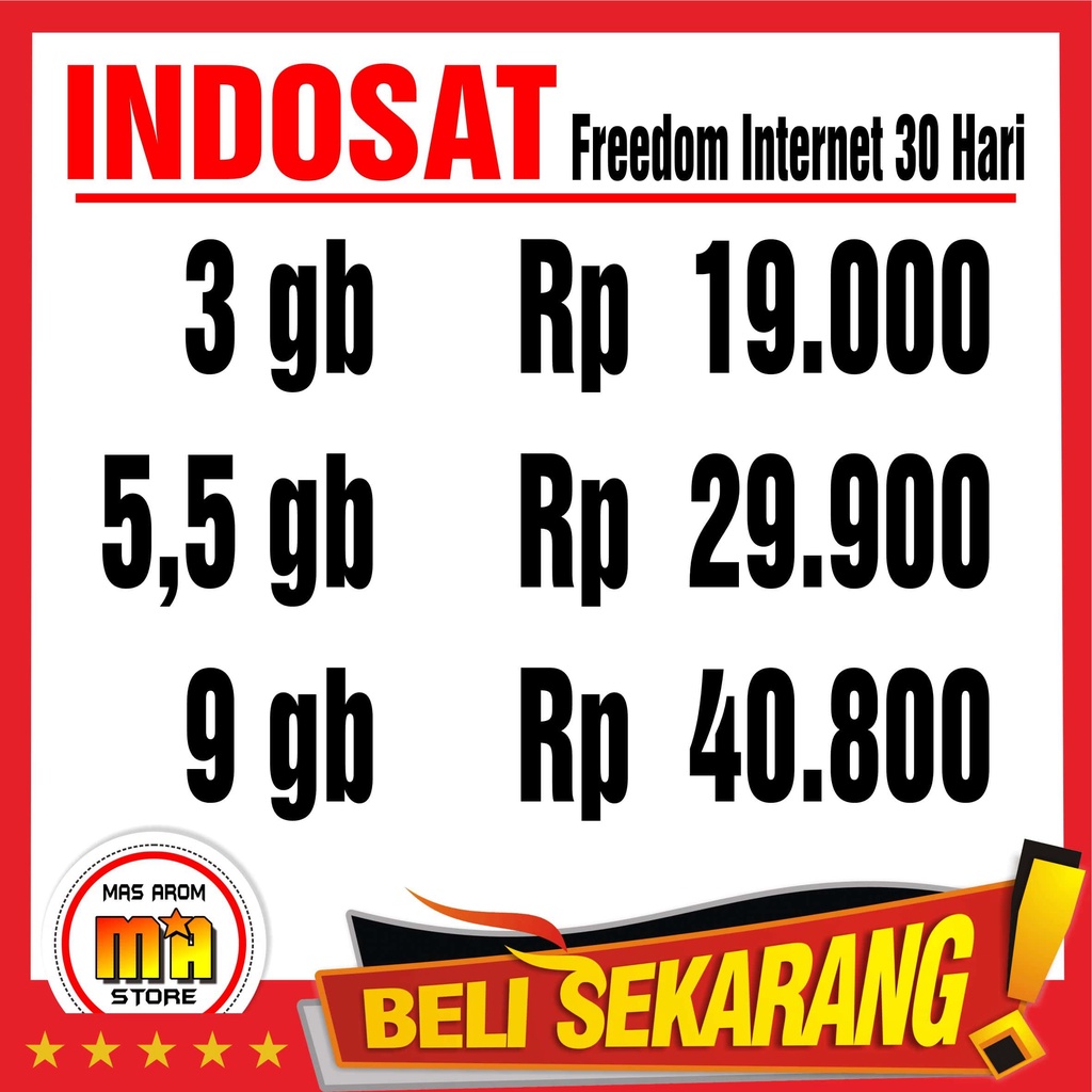 Indosat M3 Paket Data Kuota Inject Freedom Internet Murah Menambah Masa Aktif Proses Cepat