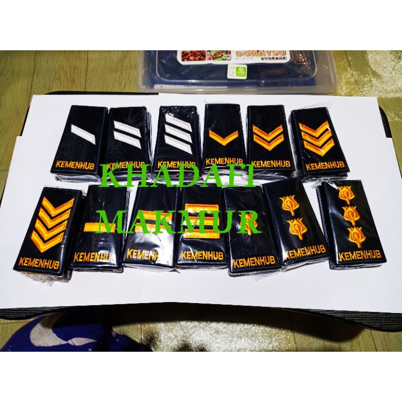 Pangkat kemenhub bordir biru tua perhubungan laut