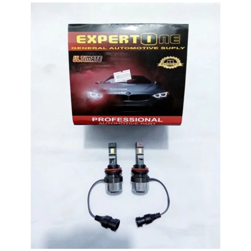 Sepasang Led H11 3Warna ExpertOne 90W 18000LM Terang Fokus Garansi