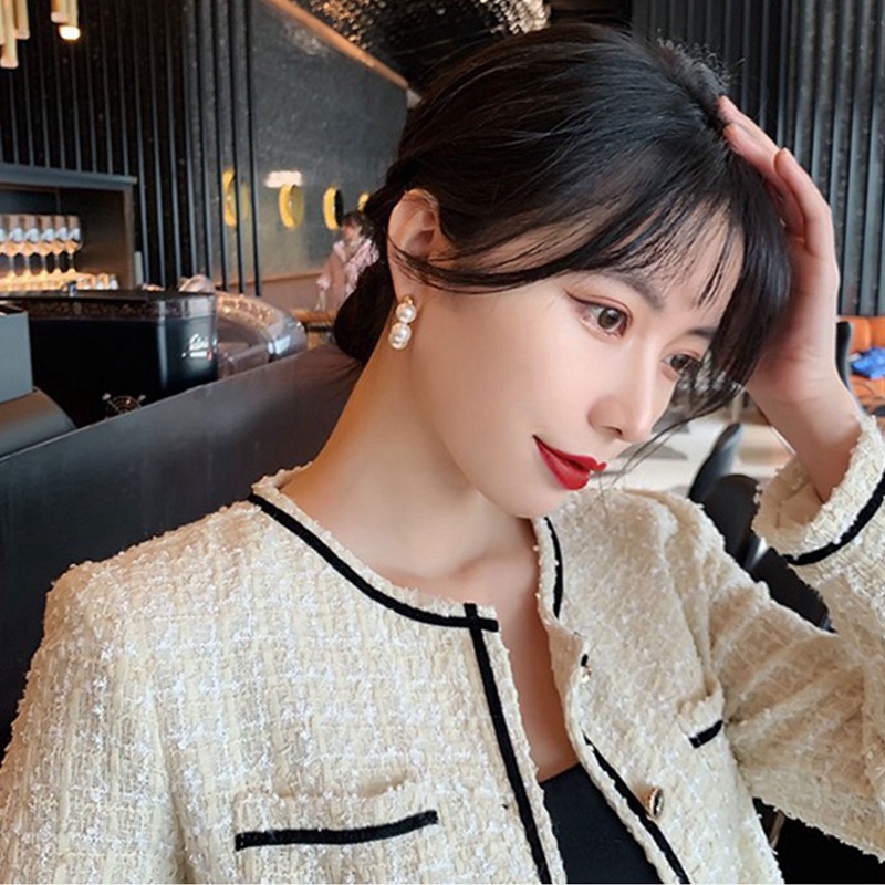 Minhin Kualitas Tinggi Mutiara Wanita Anting Pesona Indah Stud Earring Aksesoris Pernikahan Liontin Perhiasan Hadiah