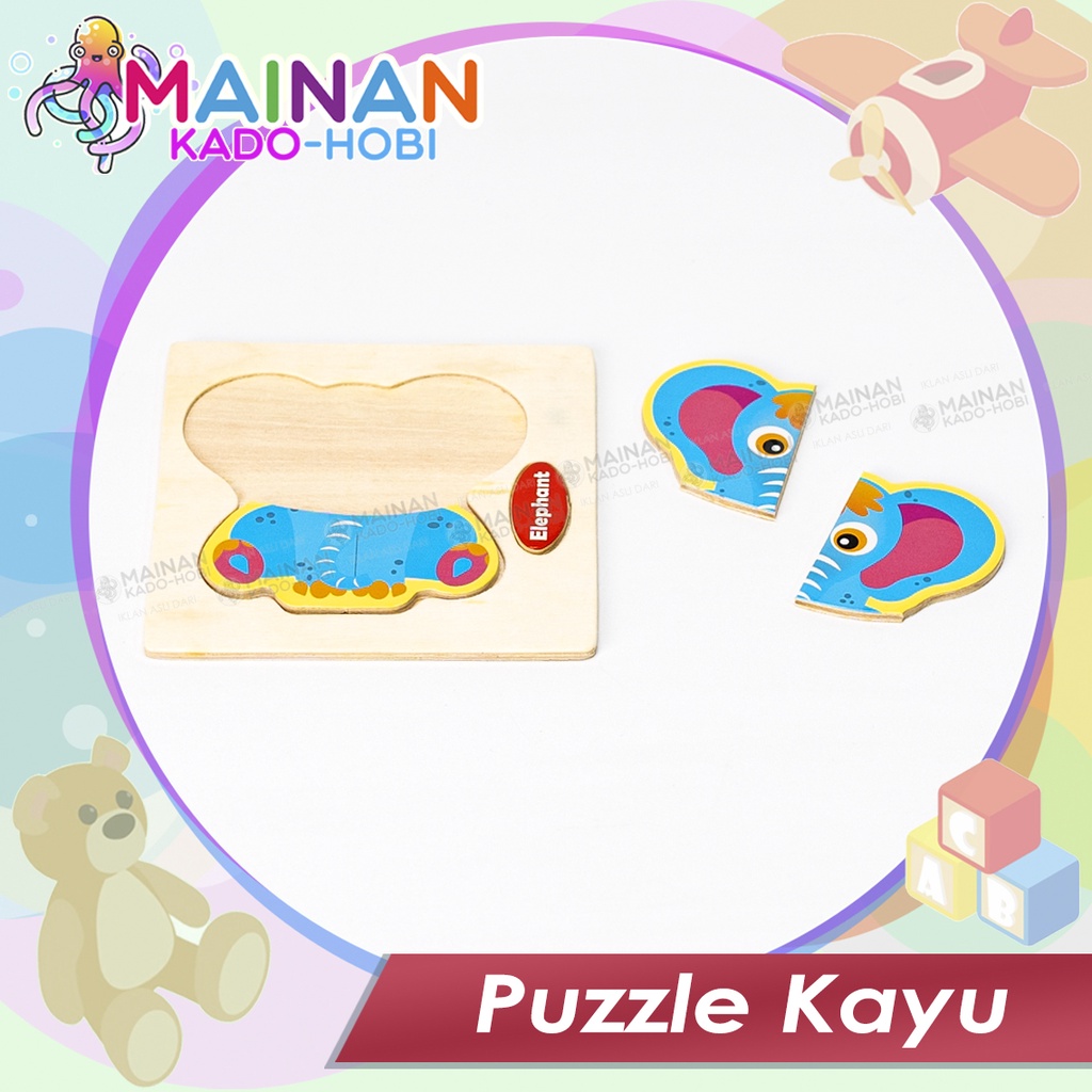 MAINAN MONTESSORI ANAK CREATIVE WOODEN PUZZLE TOYS SUSUN PAPAN PUZEL