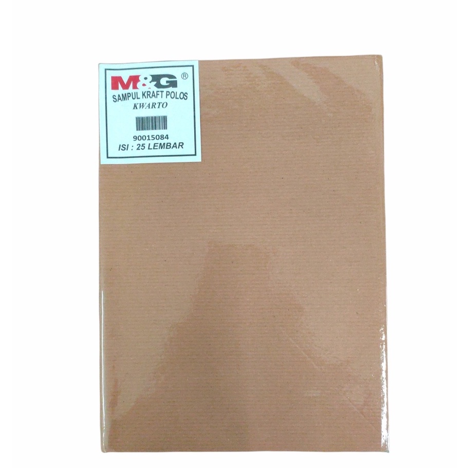 

M&G Sampul Kertas Kraft Polos Coklat Qwarto untuk Buku Kecil - 1 Pak isi 25 Lembar