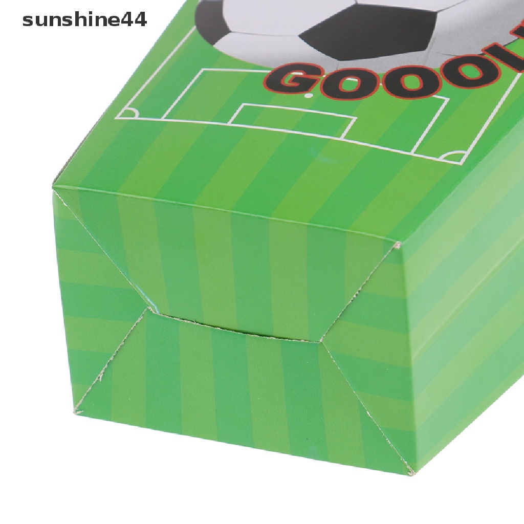 Sunshine 6Pcs/Pack Tema Sepak Bola Candy Box Popcorn Kotak Perlengkapan Pesta Ulang Tahun Anak.