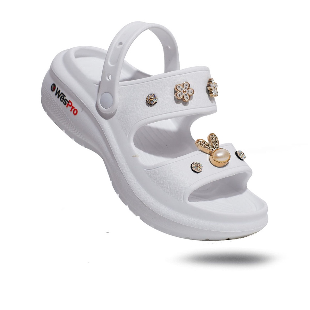 Wespro Shinta - Sepatu sandal tali wedges wanita | Sendal eva phylon ringan selop cewek tebel 4.5cm model let casual kekinian tahan air 36-40