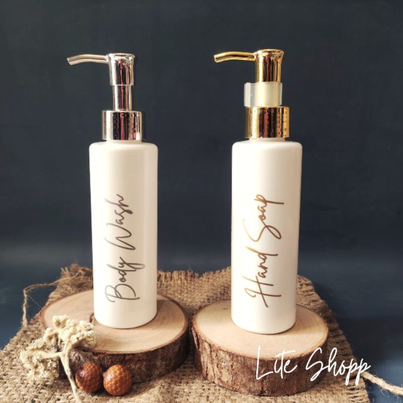 Botol Sabun Cair Aesthetic putih 150ml Luxury