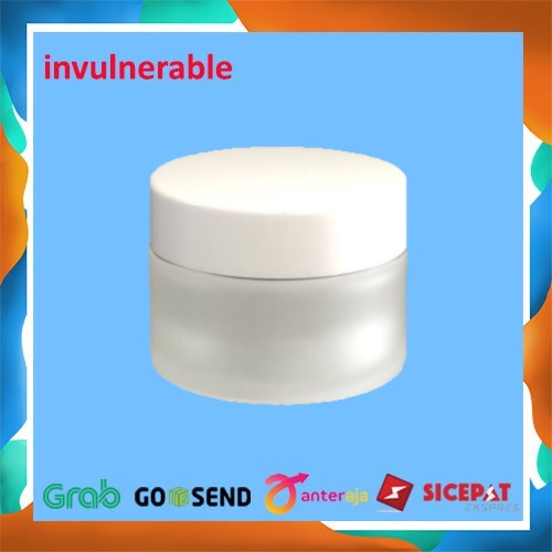 Pot Cream Kaca Frosted 50g Tutup Putih 50 g