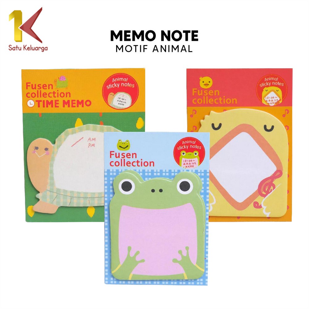 

Satu Keluarga Sticky Notes Motif Binatang A3 Catatan Memo Tempelan Kertas Note Karakter Animal Lucu