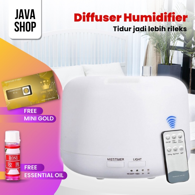 JAVASHOP Humidifier Pengharum Ruangan 7 Warna LED Dengan Remot Control