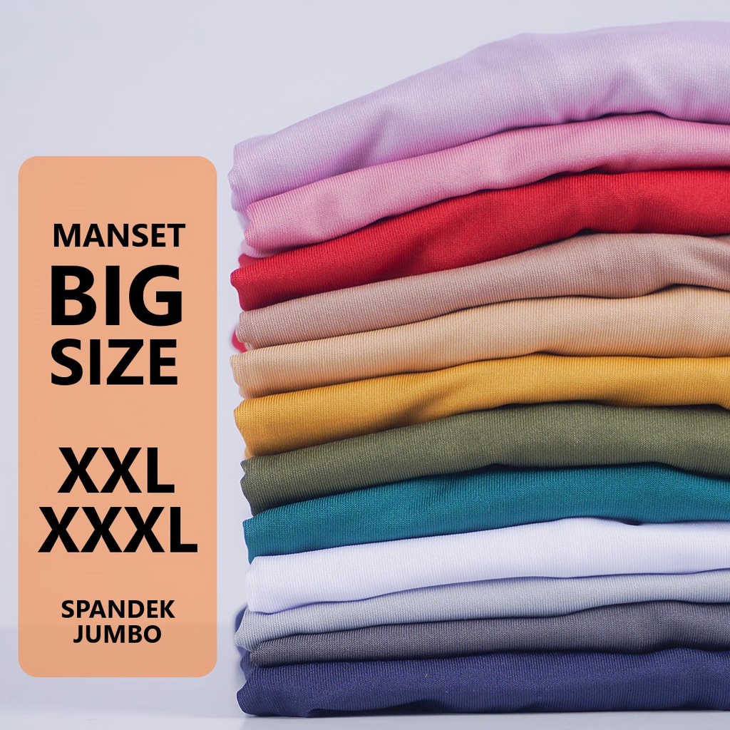 Manset Spandek Jumbo Big Size XXXL Polos Illori (Feyza) | Manset Wanita Dan Pria Spandek Lengkap