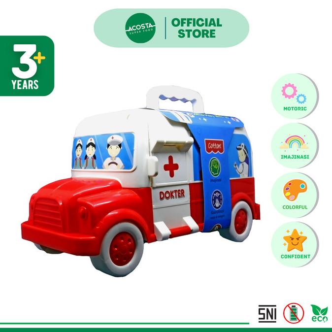 Cotton Mobil Dokter - Mainan Anak Pretend Play - Mainan Dokter